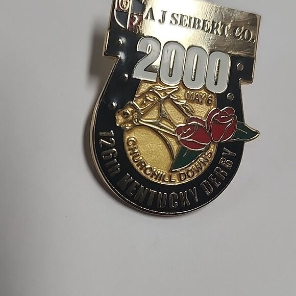 126th Kentucky Derby May 6 2000 Churchill Downs Sponser Pin A J Seibert Co. - Picture 3 of 5